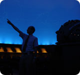 skyshow guy A guided sky tour at New York City's Hayden Planetarium.