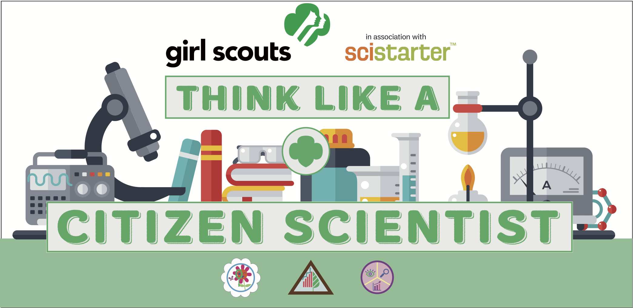 girl scouts citizen science scistarter badge