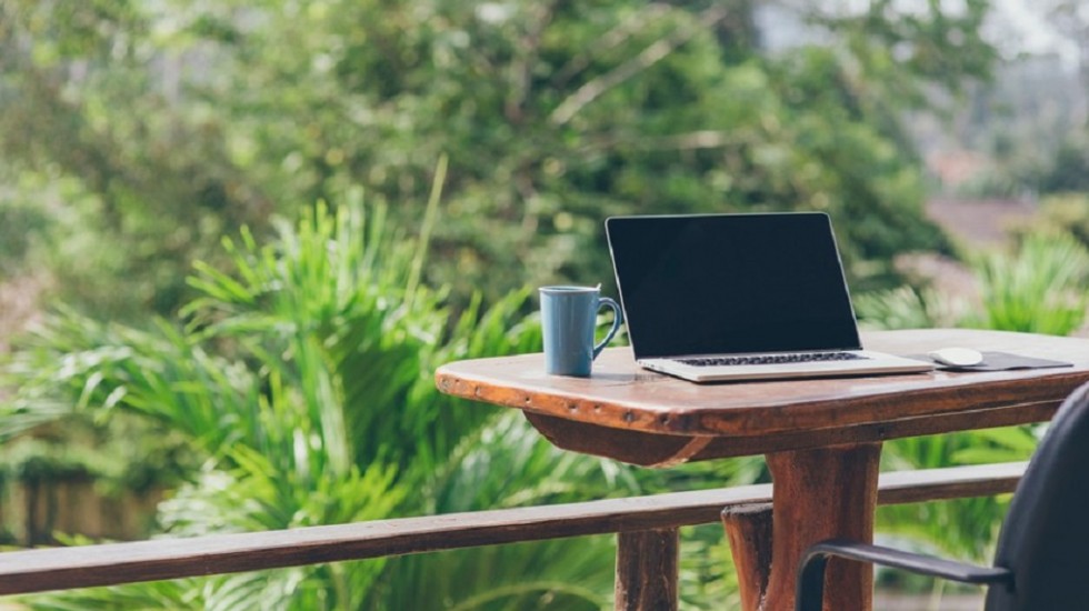 desk outside
