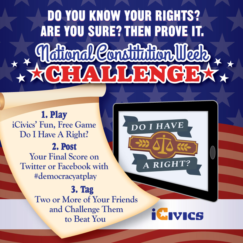 iCivics challenges you to play "Do I Have a Right?"