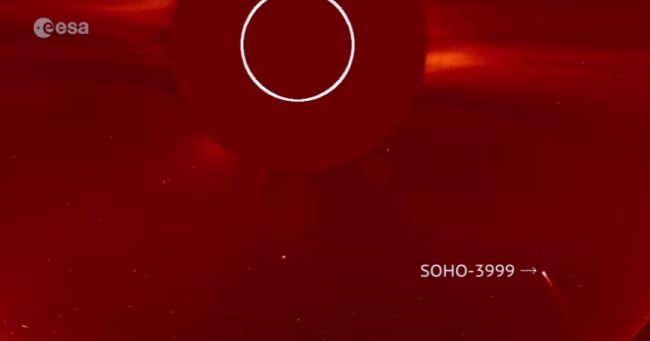 comet by the sun nasa